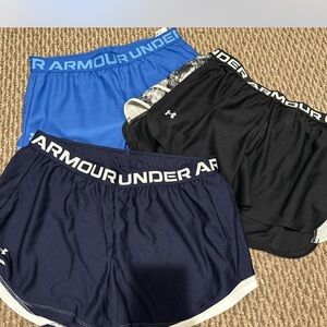 Under Armour Blue, Black, and Navy Shorts Trio